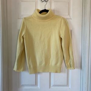 CROFT & BARROW Lemon Yellow 100% cotton Turtleneck Sweater